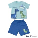 Детски летен комплект Give Up светло зелен - тениска и къси панталони Breeze - Image 2