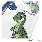 Детски летен комплект бял - тениска и къси панталони на динозаври - Image 3