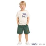 Детски летен комплект Give Up бежов - тениска и къси панталони Breeze