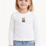 Памучна детска блуза Rabbit екрю Breeze