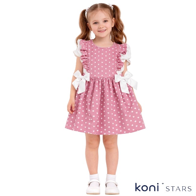 Детска рокля с панделки и сърца и Barny Kids