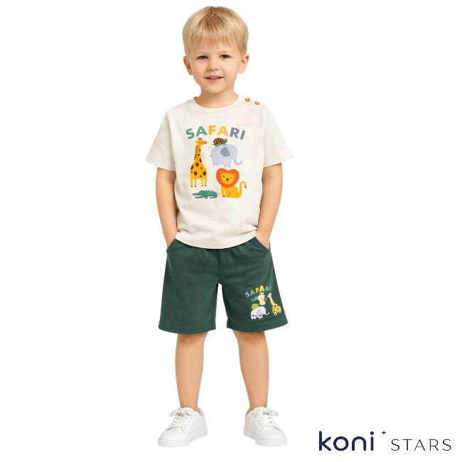 Breeze Safari тениска и къси панталони летен комплект детски