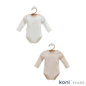 All time boy Бежов боди за бебе 2 бр Caramell 01RR