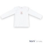 Памучна детска блуза Baby екрю Breeze