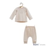 Caramell Happy spring Бежов комплект за бебе 01