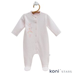 Caramell Love time Розов бебешки гащеризон