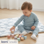 Caramell Uni Baby Тъмно син гащеризон за бебе 02