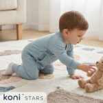 Caramell Uni Baby Тъмно син гащеризон за бебе 04