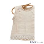 Smile Бежов муселин бебешки комплект – Caramell