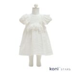 Smile лятна бебешка екрю муселинена рокля_1R