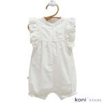 Caramell Mini lady Екрю бебешки муселинен ромпър