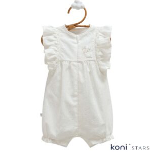 Caramell Mini lady Екрю бебешки муселинен ромпър