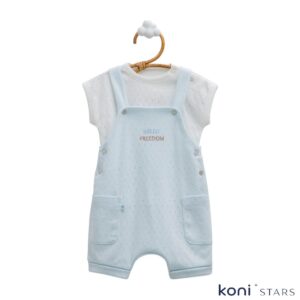 Гащеризон и тениска Hello boy Син Caramell летен к-т 01R