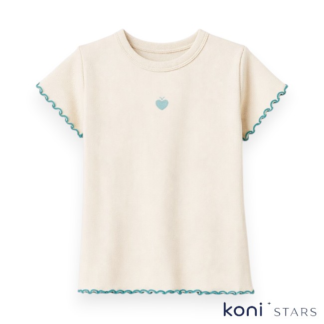 Детска рипсена тениска светлобежова с къдрички Zippy ZKGAP0303_26006-Beige R1