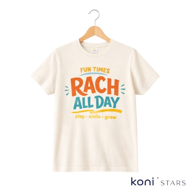 Детска тениска бежова Fun Times Rach R01