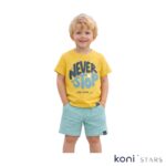 Детска тениска жълта Never Stop Rach R2