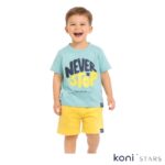 Детска тениска светлосиня Never Stop Rach R2