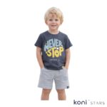 Детска тениска тъмносива Never Stop Rach 02 R