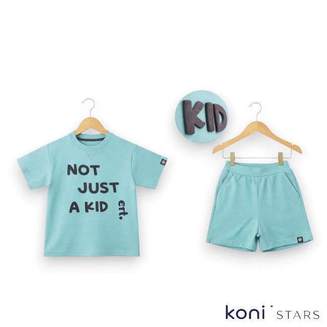 Детски комплект светлосин тениска и къси панталони Rach 01R RA-2007-BLLUE