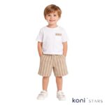Детски летен комплект тениска и къс панталон райе Barni Kids 01 R