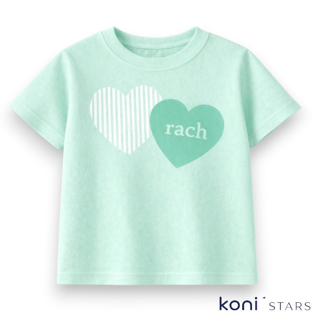 Тениска Rach със сърца мента 01R RA-2008-MINT