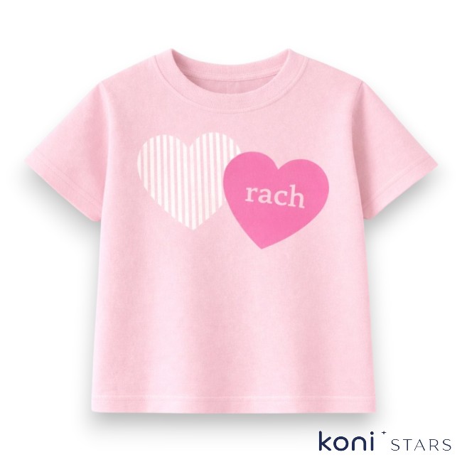 тениска Rach със сърца розова 01R RA-2008-PINK