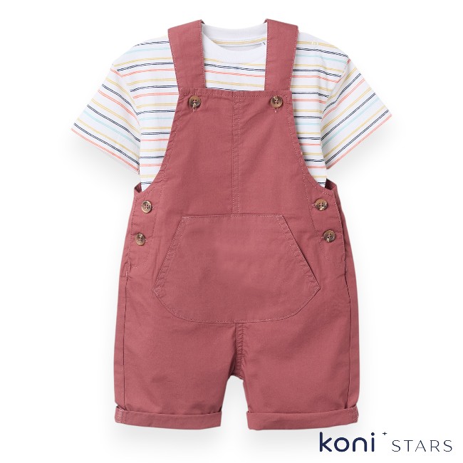 Керемиден гащеризон и тениска детски комплект Zippy ZBBAP0602_26011 R1