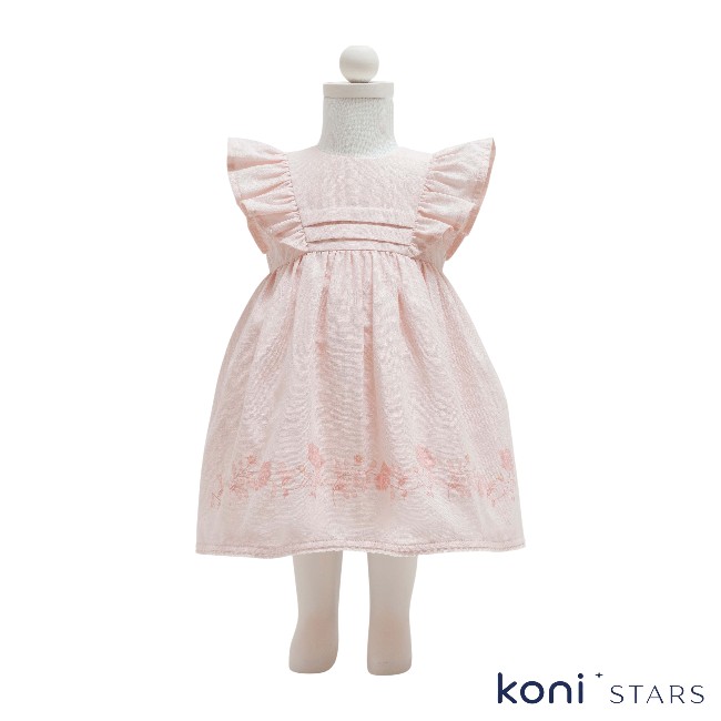 Лятна муселинена рокля Mini lady Розов за бебе 01R