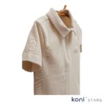 Поло тениска с яка и панталонки кафяв 01