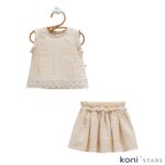 Розов бебешки комплект Caramell - муселин Smile R