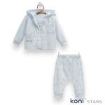 Бебешки комплект 3 части Caramell First Car Син