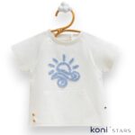 Бебешки памучен комплект Fun Summer Тъмносин