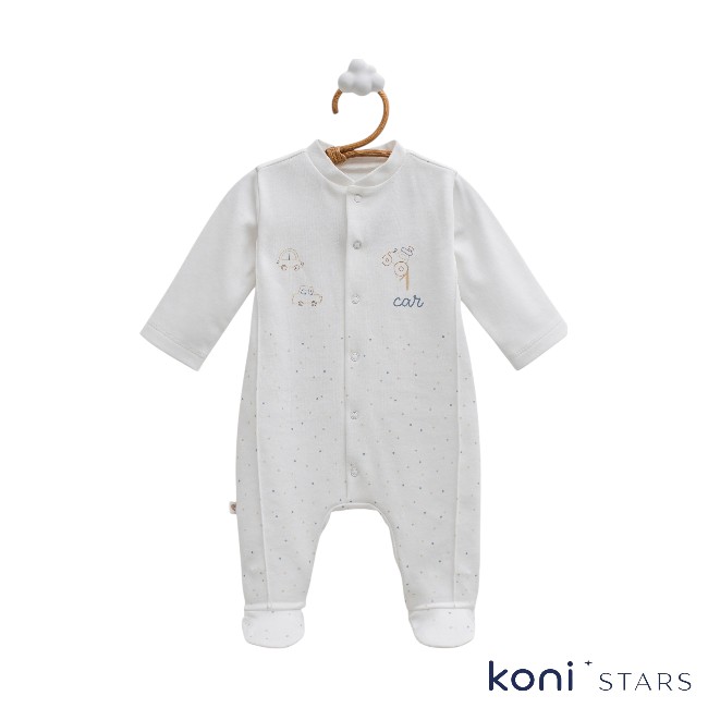 Бебешки гащеризон екрю First Car Caramell CR-TE2221-EKRU R1