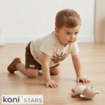 Бебешки комплект памук кафяв Fun Summer Caramell CR-TKE2475-KAHVE R5