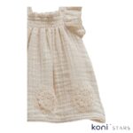 Бебешки ленен комплект бежов Lace Flowers Caramell CR-TKK2440-BEJ 05