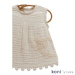 Бебешки ленен комплект бежов Lace Flowers Caramell CR-TKK2447-BEJ R13