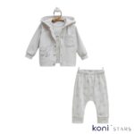 Бебешки сив комплект 3 части First Car Caramell CR-TKE2223-GRI R1