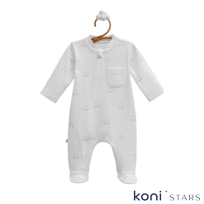 Екрю гащеризон за бебе First car Caramell CR-TE2219-EKRU R1