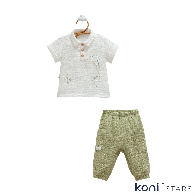 Зелен бебешки летен комплект Hello Summer CR-TKE2458-YESIL R1