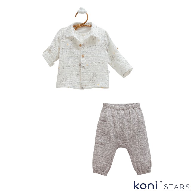 Комплект за бебе 3 части Hello Summer Caramell CR-TKE2461-GRI R1