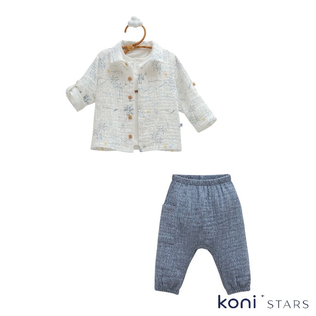 Комплект за бебе Hello Summer 3 части Caramell CR-TKE2461-INDIGO R1