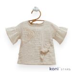 Ленен комплект в бежово Lace Flowers Caramell CR-TKK2444-BEJ R2