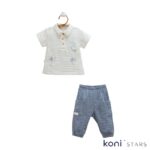 Летен бебешки комплект индиго Hello Summer CR-TKE2458-INDIGO R1