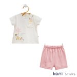 Летен комплект пепел от рози памук Summer Love Caramell CR-TKK2482-GULKURUSU R1