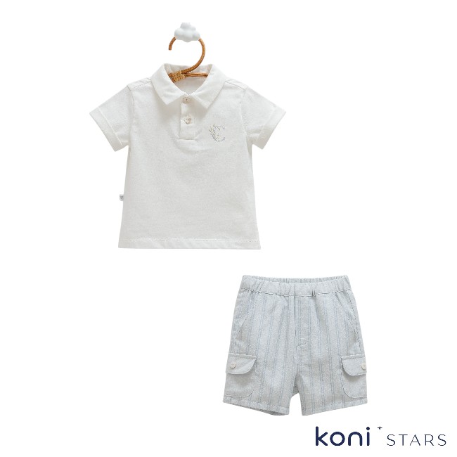 Летен комплект син New Linen Caramell CR-TKE2437-MAVI 01R