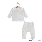 Памучен комплект екрю за бебе First Car Caramell CR-TKE2222-EKRU R1