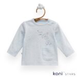 Памучен комплект за бебе син First Car Caramell TKE2222-MAVI R55