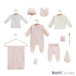 Розов комплект за изписване Cosy за бебе Caramell CR-ZK2464-PEMBE-56-62 R1