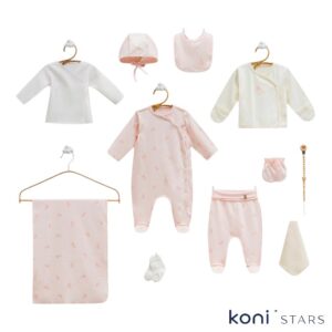 Розов комплект за изписване Cosy за бебе Caramell CR-ZK2464-PEMBE-56-62 R1