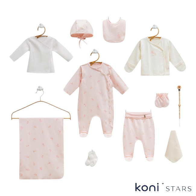 Розов комплект за изписване Cosy за бебе Caramell CR-ZK2464-PEMBE-56-62 R1